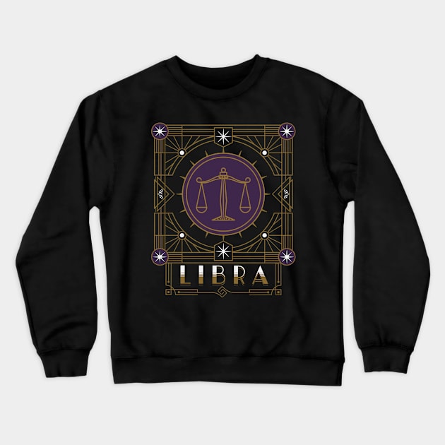 Great Libra Deco Crewneck Sweatshirt by Skyborne Designs